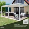 Weide Deluxe | Wand Pergola | Voll Aluminium | 3,6 x 5,3 M | Lamellendach weiß Bild 5