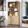 Casâme 'JAYA' Bücherregal mit Stauraum 2 Türen in Holzoptik - L80 x H175 cm - Helles Holz Bild 2