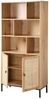 Casâme 'JAYA' Bücherregal mit Stauraum 2 Türen in Holzoptik - L80 x H175 cm - Helles Holz Bild 3