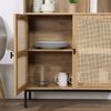 Casâme 'JAYA' Bücherregal mit Stauraum 2 Türen in Holzoptik - L80 x H175 cm - Helles Holz Bild 5