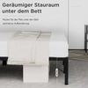 HOMAVO Metallbettgestell 90x200 cm, minimalistisches Bettgestell, rutschfestes schraubenloses Design, schwarz Bild 5