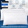 LILENO HOME Kopfkissen - gestepptes Kissen in verschiedenen Größen - Made in Germany, Füllung: 100% Polyester, Rückenschläfer, Seitenschläfer, Bauchschläfer, Spar-Set, 1er Set, Kopfkissen 40x80 cm HART mit 650g Füllung, allergikergeeignet Bild 3
