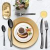 KEENZO Besteck-Set 30teilig Schwarz Mattiert gehämmertes Essbesteck Set für 6 Personen (30-tlg), 6 Personen, Edelstahl Bild 3
