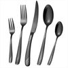 KEENZO Besteck-Set 30teilig Schwarz Mattiert gehämmertes Essbesteck Set für 6 Personen (30-tlg), 6 Personen, Edelstahl Bild 5