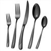 KEENZO Besteck-Set 30teilig Schwarz Mattiert gehämmertes Essbesteck Set für 6 Personen (30-tlg), 6 Personen, Edelstahl Bild 4