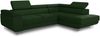 Ecksofa Caris mit Schlaffunktion und einstellbare Kopfstützen, Cord Stoff, Wohnlandschaft mit Bettkasten, Couch, Sofa, Bettsofa (Grün (Poso 014), Ecksofa Rechts) Bild 2
