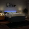 vidaXL Boxspringbett mit Matratze Blau 180x200 cm Stoff 3289079 Bild 5