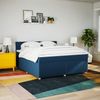 vidaXL Boxspringbett mit Matratze Blau 180x200 cm Stoff 3289079 Bild 4
