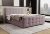 B&B Home 'Coria III' Boxspringbett mit Bettkasten, Samt, Altrosa, 200x200 cm Bild 2