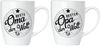 BRUBAKER Tasse 2er-Set Motivtassen "Beste Oma" und "Bester Opa", 4-tlg, Keramik, 2x Kaffeebecher in Geschenkpackung mit Grußkarte - für Großeltern Bild 2