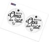 BRUBAKER Tasse 2er-Set Motivtassen "Beste Oma" und "Bester Opa", 4-tlg, Keramik, 2x Kaffeebecher in Geschenkpackung mit Grußkarte - für Großeltern Bild 3