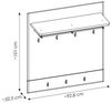 Wandgarderobe >GRANO< 7 Haken, Ablage, Stange, Viking Eiche Dekor - 93x101x32,5 (BxHxT) Bild 3