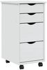 vidaXL Rollschrank mit Schubladen MOSS Weiß Massivholz Kiefer 355904 Bild 2