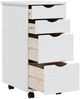 vidaXL Rollschrank mit Schubladen MOSS Weiß Massivholz Kiefer 355904 Bild 3