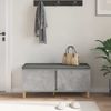 vidaXL Flurbank mit Kissen mit Speicher Betongrau 100 x 38 x 46 cm 891539 Bild 4