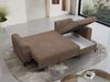 Ecksofa Wohnzimmer aus Cordstoff mit Schlaffunktion - HUGO-lin - Hellbraun Velours Bild 5