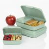 Hausfelder Lunchbox Brotdosen 4er Set flach hellgrün, Kunststoff, (4er Set, 4-tlg, 2 große Brotdosen und 2 kleine Snackboxen), spülmaschinengeeignet, langlebig, bruchfest, BPA-frei Bild 5