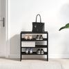 vidaXL Schuhregale 2 Stück stapelbar Schwarze Eiche 60x30x30,5 cm 858860 Bild 3