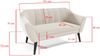 Zweisitzer Sofa KOKO II, freistehend, Stilvolles Design, Ideal für Wohnzimmer, Büro oder Wartezimmer (Velutto 02), 75 x 71 x 141 cm Bild 4