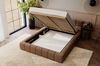GRAINGOLD Alicante Doppelbett 140x200, Polsterbett mit Bettkasten, Velour-Stoff, Braun Bild 4