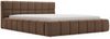 GRAINGOLD Alicante Doppelbett 140x200, Polsterbett mit Bettkasten, Velour-Stoff, Braun Bild 2