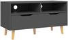 vidaXL TV-Schrank Grau 90x40x48,5 cm Holzwerkstoff 326779 Bild 2