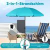 Sekey Sonnenschirm Balkonschirm rund 1,80m Gartenschirm, mit Schutzhülle, UV Schutz 50+, höhenverstellbar, 45° knickbar Bild 3