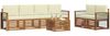 vidaXL Outdoor-Sofagarnitur 7 pcs Natur und Creme Massivholz Akazie 3374420 Bild 3