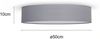 LED Deckenleuchte Stoff Grau / Abdeckung satiniert, Ø 50cm Bild 3