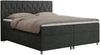 Boxspringbett Doppelbett Polsterbett Kunstlederbett mit Bettkasten - ROMA - 180x200cm - Dunkelgrau Stoff - H4 Bild 3