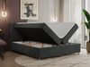 Boxspringbett Doppelbett Polsterbett Kunstlederbett mit Bettkasten - ROMA - 180x200cm - Dunkelgrau Stoff - H4 Bild 2
