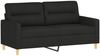 vidaXL 2-tlg. Sofagarnitur mit Kissen Schwarz Stoff 3201572 Bild 4