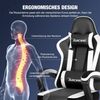 Homimaster Gaming Stuhl Ergonomisch mit Fußstütze Weiß 150kg Bild 5