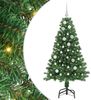 vidaXL Künstlicher Weihnachtsbaum mit 150 LEDs mit Ständer Grün 150 cm 3396903 Bild 2