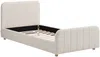 Vente-unique - ROGADI Bett Stoff Weiß - B 201 cm x H 80 cm x L 97 cm Bild 2