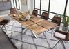 Esstisch Mango 260x100x74 natur lackiert / Epoxid schwarz, Kreuzgestell silber matt EPOXY Bild 2