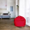 Dmora Pouf Ascia, Mehrzwecksessel, Sitzsack, Hockerhocker, Made in Italy, 65x65 h50 cm, Rot Bild 2