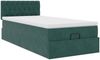 vidaXL Ottoman-Bett mit Matratze & LEDs Dunkelgrün 100x200 cm Samt 3312677 Bild 5