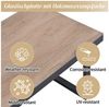 Celya Gartenlounge-Set Gartenlounges Balkon, Gartenmöbel Lounge Set mit Ecksofa, (Ecksofa, Outdoor-Relaxbett, Couchtisch, Kann in ein Liegebett umgewandelt werden, verzinkter Stahl, Grau), Ecksofa, Outdoor-Relaxbett, Couchtisch Bild 2