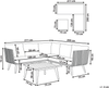 Beliani 'ALCAMO' Ecksofa Lounge Set, Akazienholz Beige Bild 2