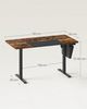 SONGMICS Schreibtisch, elektrisch höhenverstellbar 72-120 cm, mit Memory-Funktion, Vintagebraun-Schwarz, 72 x 60 x 120 cm Bild 5