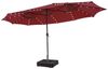 COSTWAY Sonnenschirm, 450 x 260 cm, LED-Solar-Beleuchtung, UPF 50+, mit Ständer Bild 4