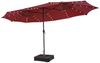 COSTWAY Sonnenschirm, 450 x 260 cm, LED-Solar-Beleuchtung, UPF 50+, mit Ständer Bild 5