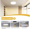 ZMH LED Deckenleuchte flach rund 18–30cm schwarz weiß Küchenlampe hell augenschonend, Augenshutz, LED fest integriert, 6000K, Modern Flurlampe Bild 3