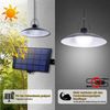 MUPOO LED Solarleuchte Solar-Pendelleuchten mit Fernbedienung,IP65,mit 1/2/3/4 Kopf, 1 Kopf Solar Pendelleuchte mit Fernbedienung, Outdoor Indoor Solar Hängelampen für Außen Bild 3