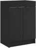 vidaXL Unter dem Waschbecken Badschrank Schwarz 78,5 x 37,5 x 81 cm 890105 Bild 2