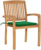 vidaXL Stapelbare Gartenstühle mit Kissen 8 Stk. Massivholz Teak 3073245 Bild 3