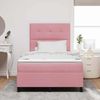 vidaXL Boxspringbett mit Matratze mit Kopfteil Rosa 120 x 190 cm Samt 3339823 Bild 3