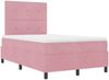 vidaXL Boxspringbett mit Matratze mit Kopfteil Rosa 120 x 190 cm Samt 3339823 Bild 5