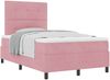 vidaXL Boxspringbett mit Matratze mit Kopfteil Rosa 120 x 190 cm Samt 3339823 Bild 2